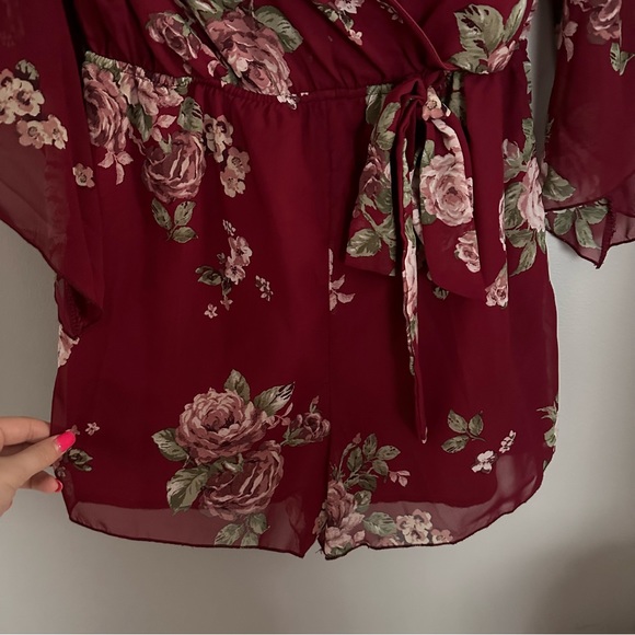 Maroon Floral Rue 21 Romper - Picture 3 of 7